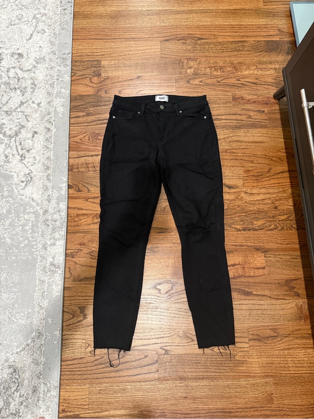 PAIGE Black Slim High-Rise Jeans